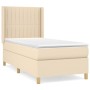Boxspringbett mit cremefarbener Stoffmatratze 90x190 cm von vidaXL, Betten und Lattenroste - Ref: Foro24-3132118, Preis: 360,...