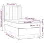 Box spring bed with cream fabric mattress 90x190 cm by vidaXL, Beds and slatted bases - Ref: Foro24-3132118, Price: 368,00 €,...