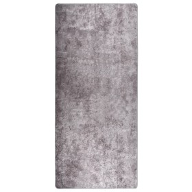 Alfombra lavable antideslizante gris 80x300 cm