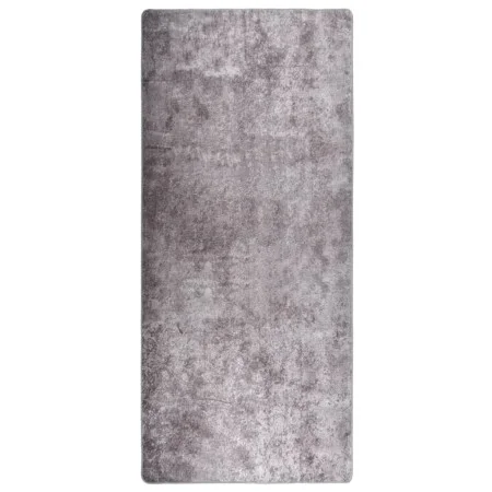 Grauer rutschfester waschbarer Teppich 80x300 cm von vidaXL, Teppiche - Ref: Foro24-337959, Preis: 46,08 €, Rabatt: %