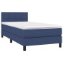 Box spring bed mattress and LED lights blue fabric 80x200 cm by vidaXL, Beds and slatted bases - Ref: Foro24-3133115, Price: ...