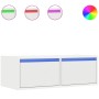 Mueble de TV con luces LED blanco 75x35,5x25 cm