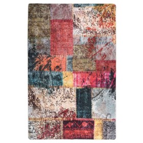 Alfombra lavable patchwork antideslizante multicolor 80x150 cm