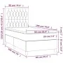 Box spring bed with mattress and LED lights taupe gray fabric 90x190 cm by vidaXL, Beds and slatted bases - Ref: Foro24-31350...
