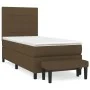 Box spring bed with dark brown fabric mattress 90x190 cm by vidaXL, Beds and slatted bases - Ref: Foro24-3136560, Price: 360,...