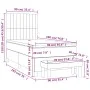 Box spring bed with cream fabric mattress 90x190 cm by vidaXL, Beds and slatted bases - Ref: Foro24-3136722, Price: 392,08 €,...
