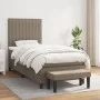 Box spring bed with taupe gray fabric mattress 90x190 cm by vidaXL, Beds and slatted bases - Ref: Foro24-3136721, Price: 394,...