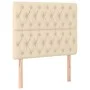 Box spring bed with cream fabric mattress 90x190 cm by vidaXL, Beds and slatted bases - Ref: Foro24-3136802, Price: 409,67 €,...