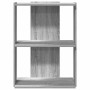Librería 3 estantes madera ingeniería gris sonoma 60x30x80 cm