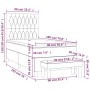 Box spring bed with taupe gray fabric mattress 90x190 cm by vidaXL, Beds and slatted bases - Ref: Foro24-3137361, Price: 422,...