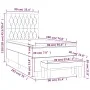 Box spring bed with taupe gray fabric mattress 90x190 cm by vidaXL, Beds and slatted bases - Ref: Foro24-3137361, Price: 420,...