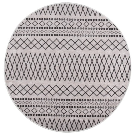 Schwarz-weißer rutschfester waschbarer Teppich φ120 cm von vidaXL, Teppiche - Ref: Foro24-337975, Preis: 22,63 €, Rabatt: %