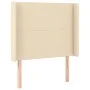 Boxspringbettmatratze und LED-Leuchten aus cremefarbenem Stoff 90x190 cm von vidaXL, Betten und Lattenroste - Ref: Foro24-313...