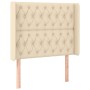 Cama box spring colchón y luces LED tela color crema 90x190 cm de vidaXL, Camas y somieres - Ref: Foro24-3139082, Precio: 382...