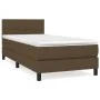 Box spring bed with dark brown fabric mattress 90x190 cm by vidaXL, Beds and slatted bases - Ref: Foro24-3140020, Price: 273,...