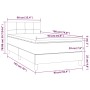 Cama box spring con colchón tela marrón oscuro 90x190 cm de vidaXL, Camas y somieres - Ref: Foro24-3140020, Precio: 278,07 €,...