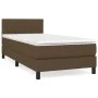 Box spring bed with dark brown fabric mattress 90x190 cm by vidaXL, Beds and slatted bases - Ref: Foro24-3140180, Price: 285,...