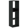 Estantería de madera contrachapada negra 34x31x112 cm