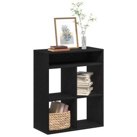 Estantería madera ingeniería negra 66x31x80 cm en Librerías y estanterías | Comprar online en Foro24