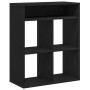 Estantería madera ingeniería negra 66x31x80 cm en Librerías y estanterías | Comprar online en Foro24