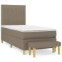 Box spring bed with taupe gray fabric mattress 90x190 cm by vidaXL, Beds and slatted bases - Ref: Foro24-3137281, Price: 394,...