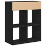 Estantería madera ingeniería negra 66x31x80 cm en Librerías y estanterías | Comprar online en Foro24
