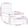 Box spring bed with taupe gray fabric mattress 90x190 cm by vidaXL, Beds and slatted bases - Ref: Foro24-3137281, Price: 394,...