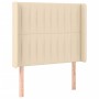 Cama box spring colchón y luces LED tela color crema 90x190 cm de vidaXL, Camas y somieres - Ref: Foro24-3138442, Precio: 360...