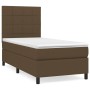 Cama box spring con colchón tela marrón oscuro 90x190 cm de vidaXL, Camas y somieres - Ref: Foro24-3141740, Precio: 326,35 €,...