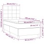 Cama box spring con colchón tela marrón oscuro 90x190 cm de vidaXL, Camas y somieres - Ref: Foro24-3141740, Precio: 326,35 €,...