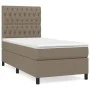 Box spring bed with taupe gray fabric mattress 90x190 cm by vidaXL, Beds and slatted bases - Ref: Foro24-3141981, Price: 381,...