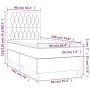 Box spring bed with taupe gray fabric mattress 90x190 cm by vidaXL, Beds and slatted bases - Ref: Foro24-3141981, Price: 381,...