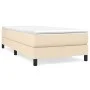 Box spring bed with cream fabric mattress 90x190 cm by vidaXL, Beds and slatted bases - Ref: Foro24-3144042, Price: 294,67 €,...
