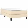 Box spring bed with cream fabric mattress 90x190 cm by vidaXL, Beds and slatted bases - Ref: Foro24-3144042, Price: 294,67 €,...