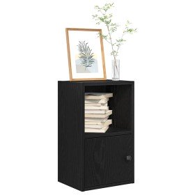 Estantería de madera de ingeniería roble negro 31x24x52 cm en Librerías y estanterías | Comprar online en Foro24