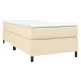 Box spring bed with cream fabric mattress 90x190 cm by vidaXL, Beds and slatted bases - Ref: Foro24-3144388, Price: 285,04 €,...