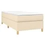 Box spring bed with cream fabric mattress 90x190 cm by vidaXL, Beds and slatted bases - Ref: Foro24-3144487, Price: 285,77 €,...