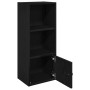 Librería de madera contrachapada roble negro 31x24x77 cm
