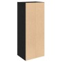 Librería de madera contrachapada roble negro 31x24x77 cm
