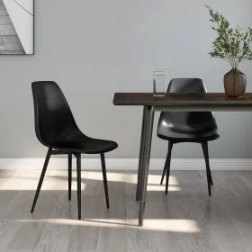 Esszimmerstühle 2 Einheiten aus schwarzem PP von vidaXL, Essstühle - Ref: Foro24-338044, Preis: 101,70 €, Rabatt: %