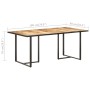 Esstisch aus grobem Mangoholz 180 cm von vidaXL, Küchen- und Esstische - Ref: Foro24-320695, Preis: 248,23 €, Rabatt: %