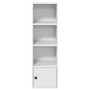 Estantería de madera de ingeniería blanca 31x24x102 cm