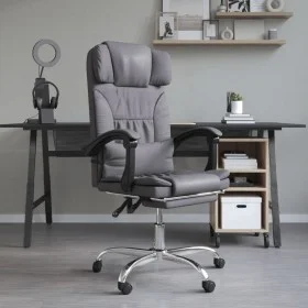Gray synthetic leather massage reclining office chair by vidaXL, Office chairs - Ref: Foro24-349745, Price: 132,20 €, Discoun...