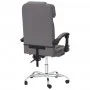 Gray synthetic leather massage reclining office chair by vidaXL, Office chairs - Ref: Foro24-349745, Price: 132,20 €, Discoun...