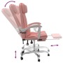 Pink synthetic leather massage reclining office chair by vidaXL, Office chairs - Ref: Foro24-349747, Price: 139,63 €, Discoun...
