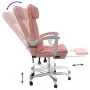 Rosafarbener Massage-Bürostuhl aus Kunstleder von vidaXL, Bürostühle - Ref: Foro24-349747, Preis: 126,75 €, Rabatt: %