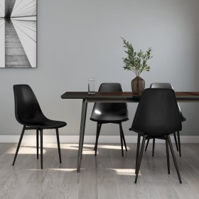 Esszimmerstühle 4 Einheiten aus schwarzem PP von vidaXL, Essstühle - Ref: Foro24-338045, Preis: 134,70 €, Rabatt: %