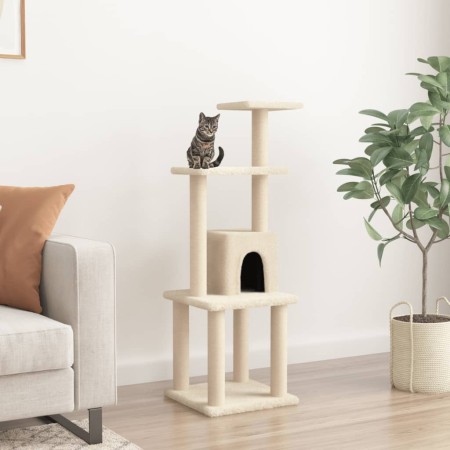 Kratzbaum für Katzen mit Sisalpfosten in Creme 105 cm von vidaXL, Katzenmöbel - Ref: Foro24-171466, Preis: 42,83 €, Rabatt: %