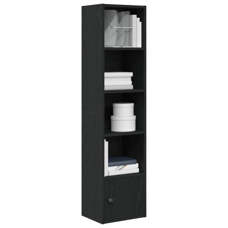 Estantería de madera de ingeniería roble negro 31x24x127 cm en Librerías y estanterías | Comprar online en Foro24