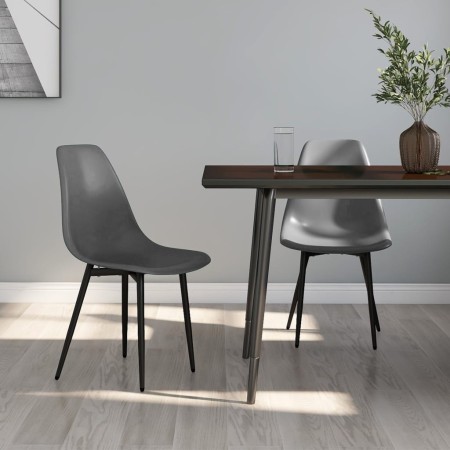 Sillas de comedor 2 unidades gris PP de vidaXL, Sillas de comedor - Ref: Foro24-338046, Precio: 95,25 €, Descuento: %